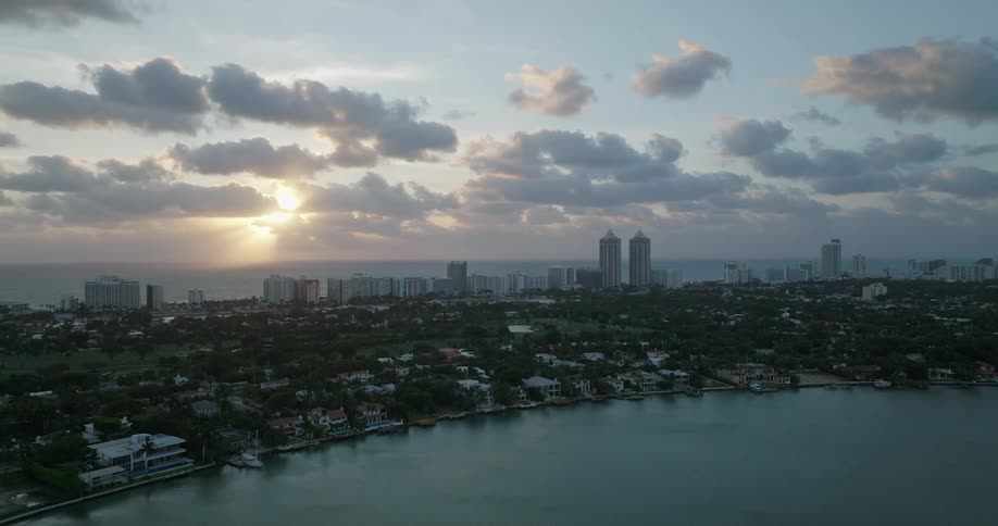 Countless buildings in this city are located along this coastline