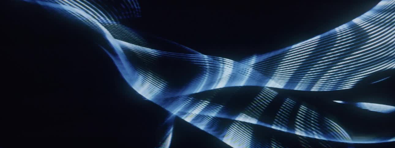 An abstract animation projected on a wall