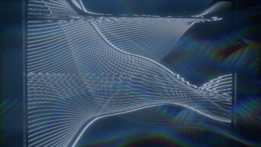 The screensaver has moving lines