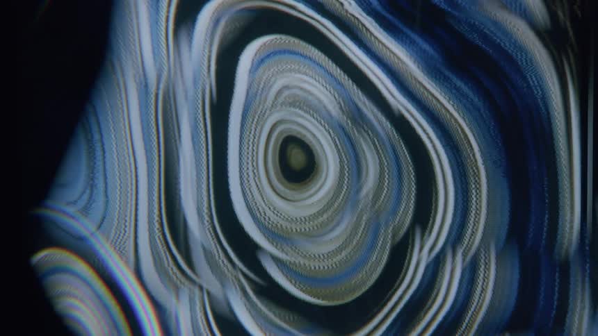 Psychedelic pattern in blue tones