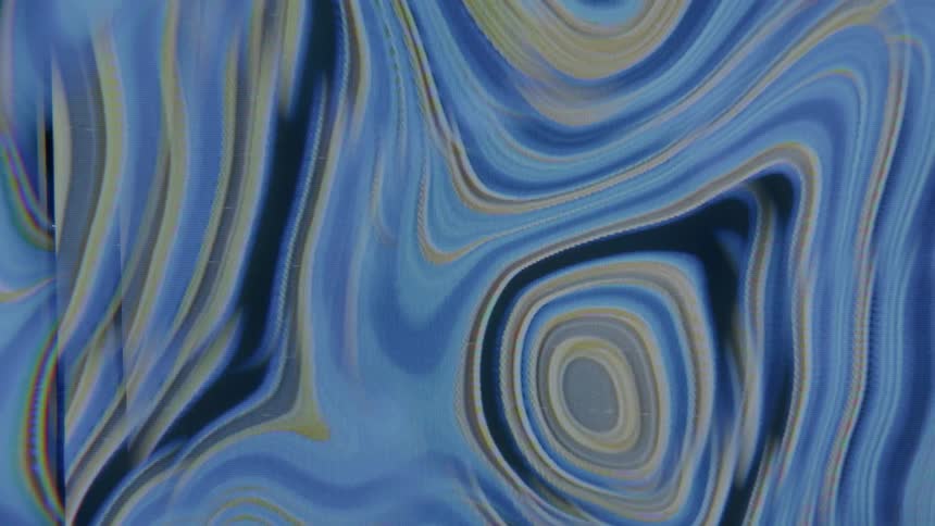 Blue colors swirl on the screensaver
