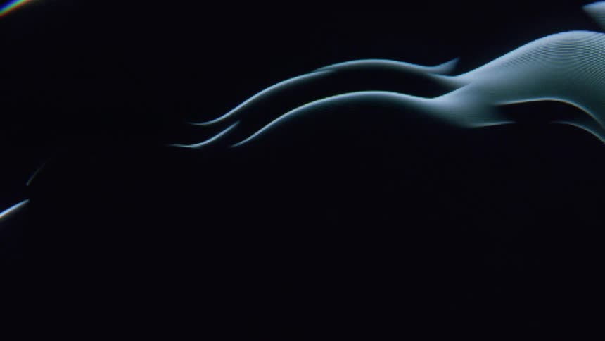 Abstract pattern of moving blue lines