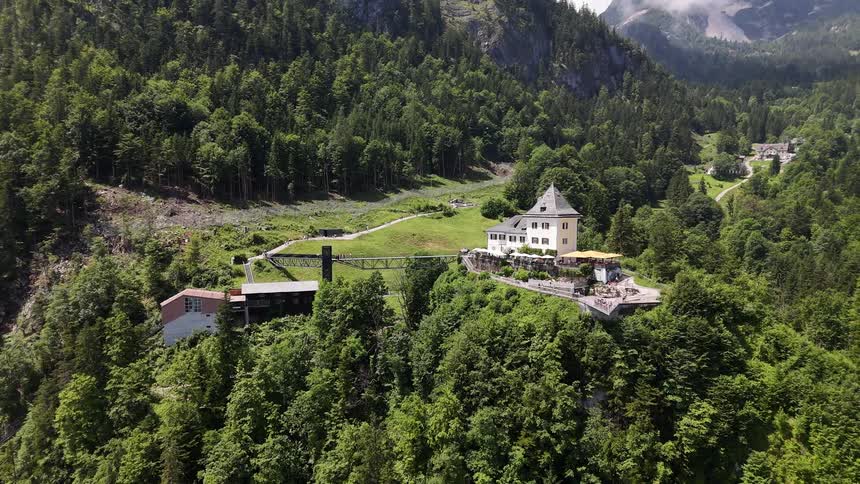 Homes are staged on the mountain top