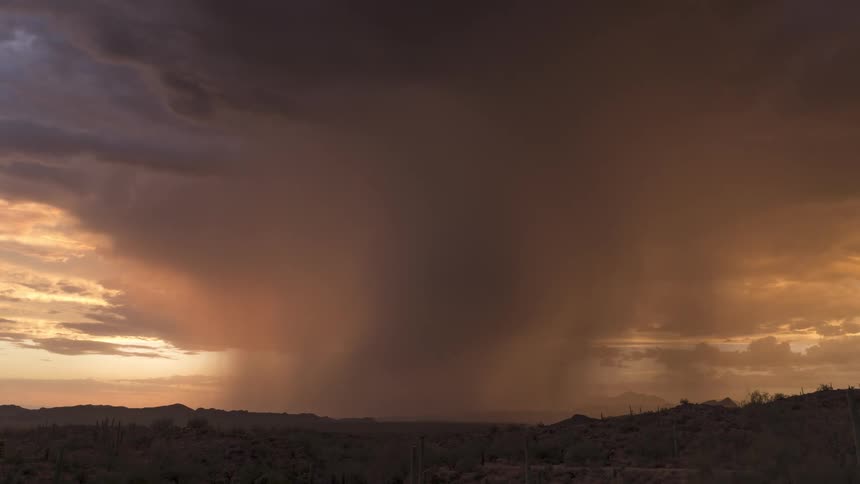 The clouds pass by pouring rain