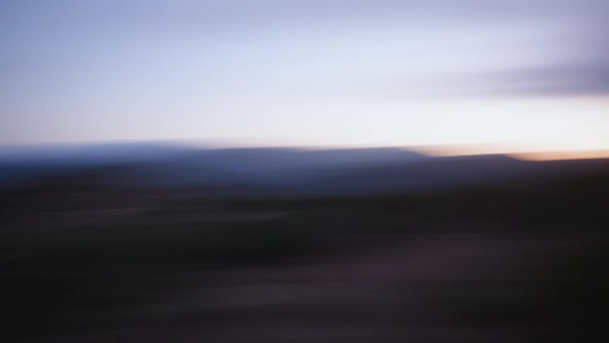Rapid scanning of scrub covered hilly terrain during sunset
