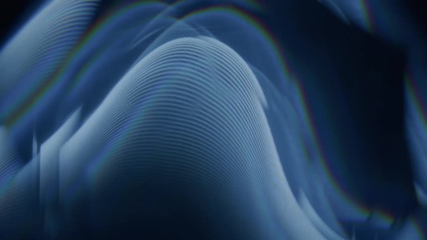 Abstract pattern of blue lines against a black background