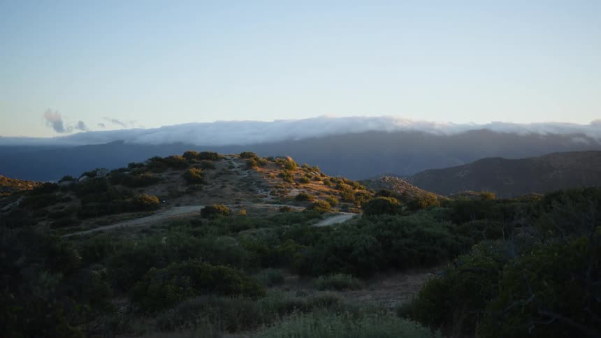 A plateau on a mountain top