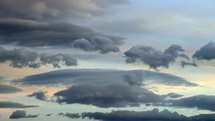 Cloudy sky at dawn