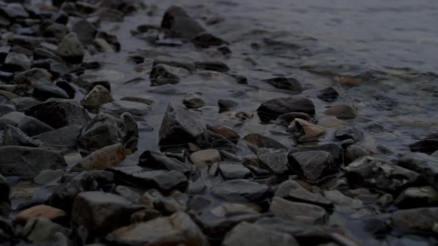 Stones on the edge of a lake
