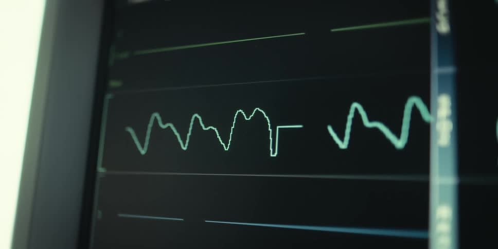A heart monitor goes flat