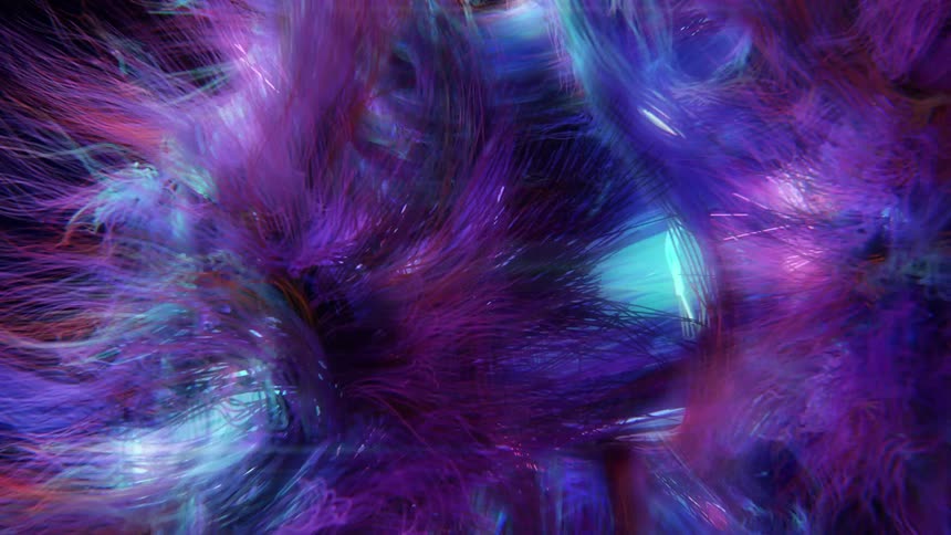 Abstract vibrant shades of blue and purple with touches of magnetized pink