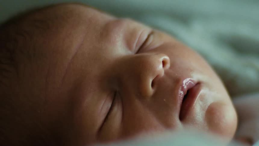 A sleeping infant