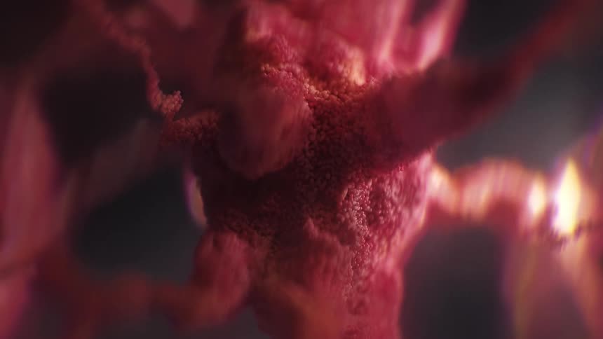 A simulated synapse that fires electrical impulses from a neuron