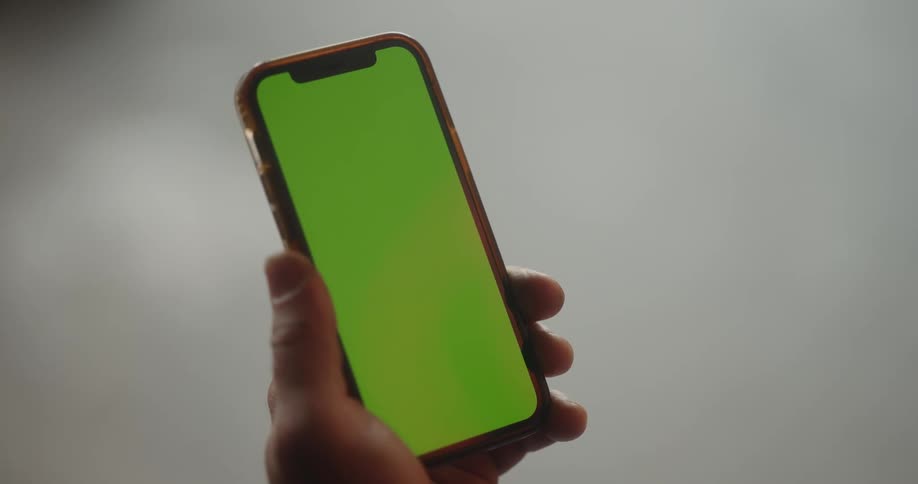 Hand holding a smartphone