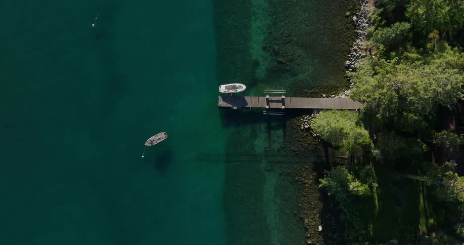 2 boats are by a dock