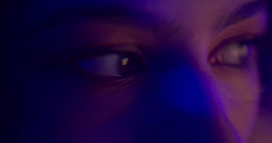 Extreme close up with a womans eyes