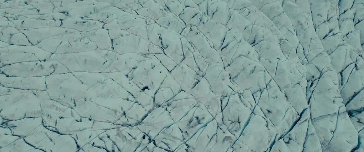 Large mountains covered in thick ice
