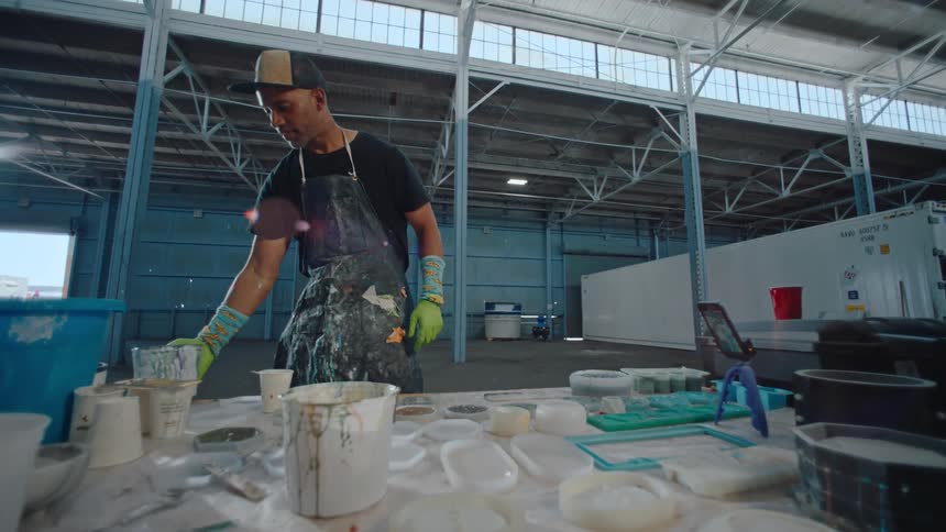 Man Making Surfboards From Recycled Trash