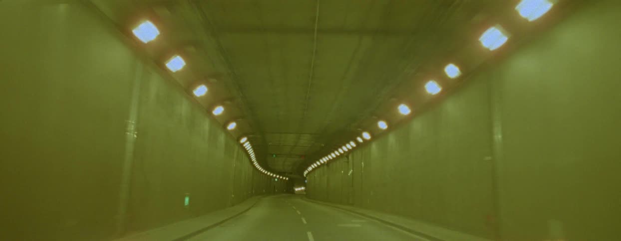 Lights are all over the winding tunnels