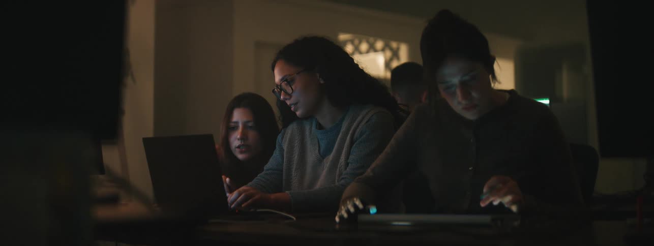 Students are studying together