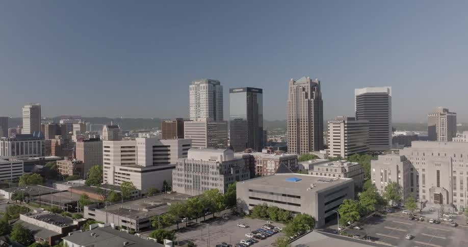 Aerial view of the skyline of memphis in alabama at daytime