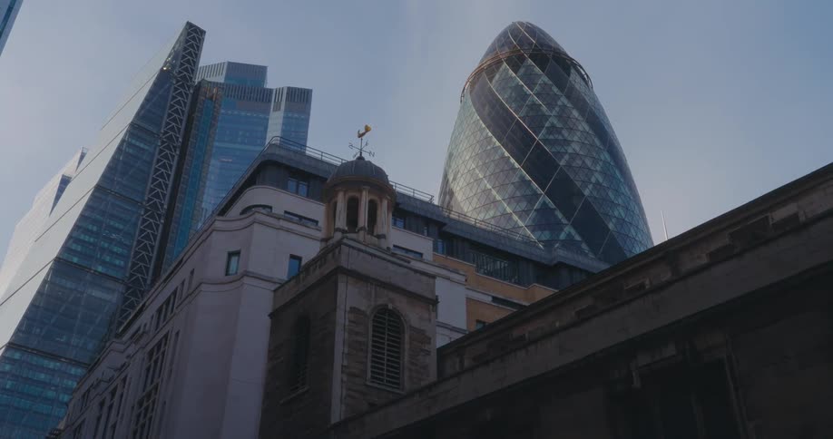 Classic and modern urban and commercial buildings in a metropolis