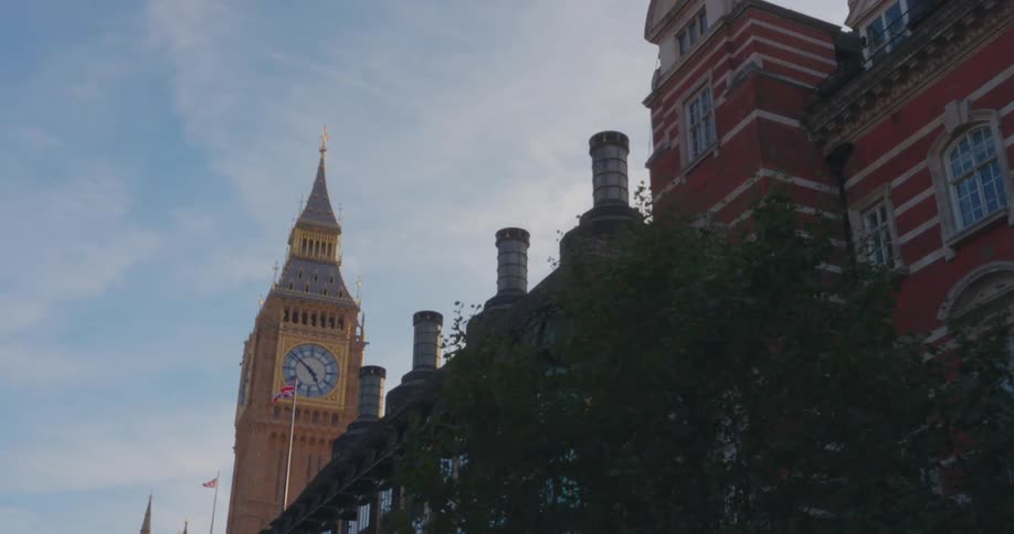 A low angle view of the elizabeth tower of the place of westminster nicknamed big ben