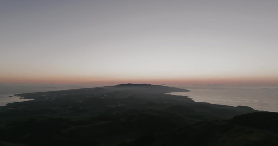 Aerial view of a large peninsula