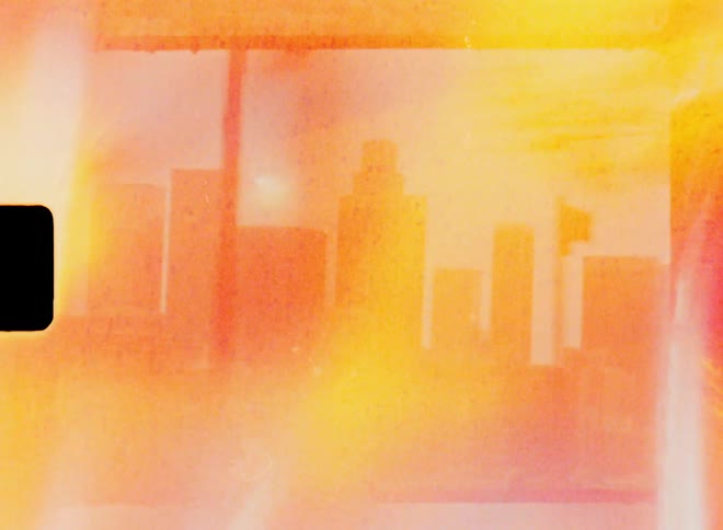Moving view of skyscrapers in a metropolis