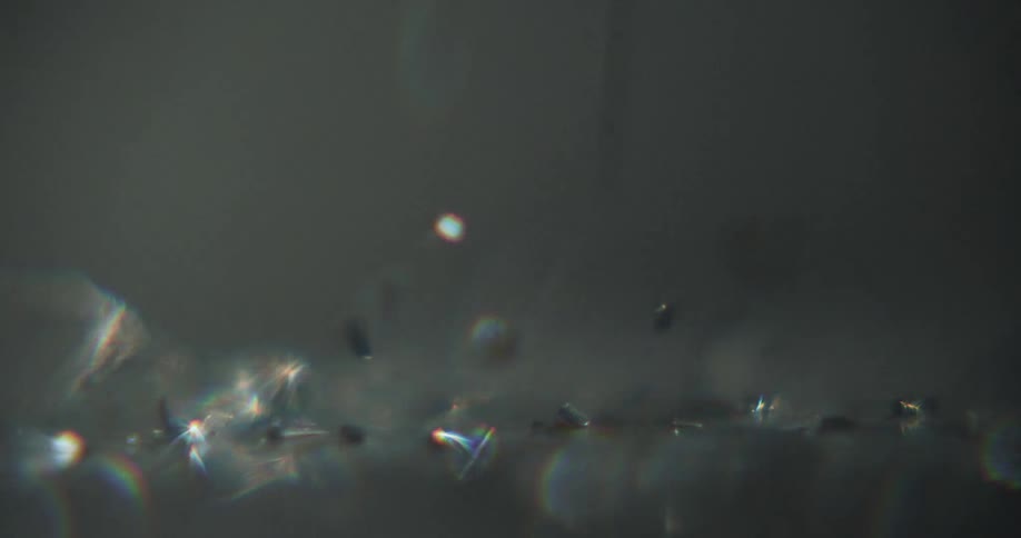 Metal shavings falling on ground