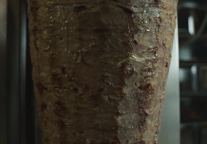 Large rotating meat skewer