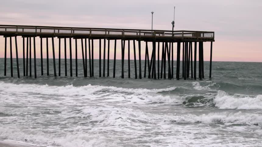 A view of the pier over the water