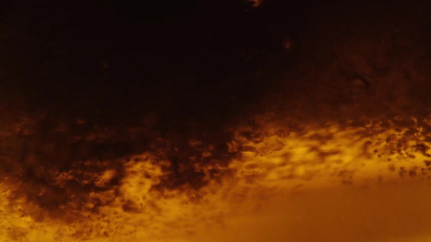 Gas bubbles spinning inside beer