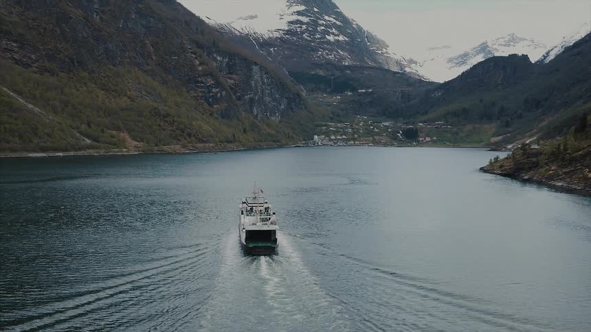 Riverboat rolling down a river