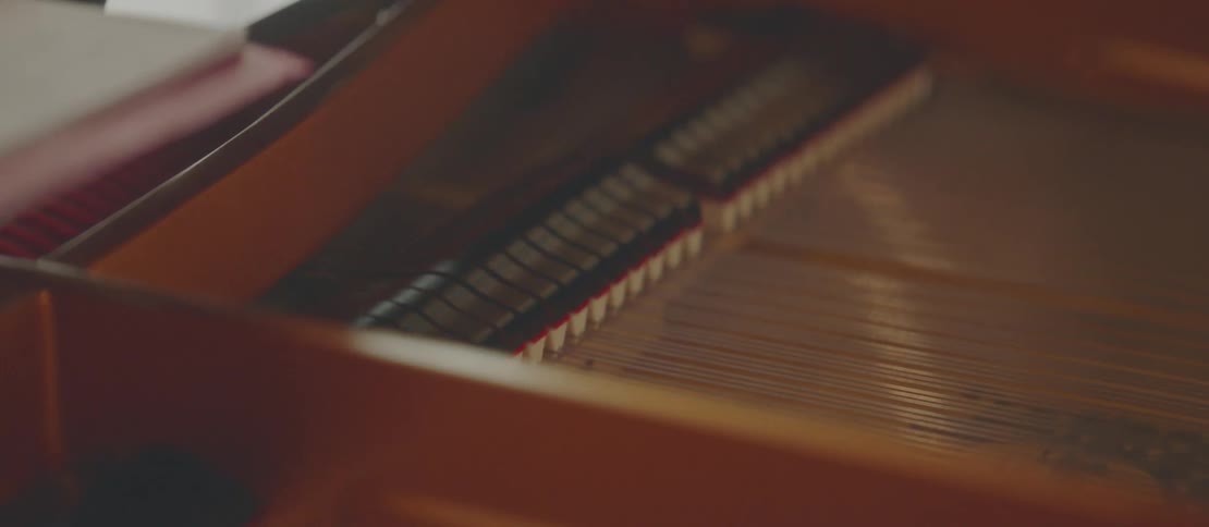 Instrument of a piano moving inside