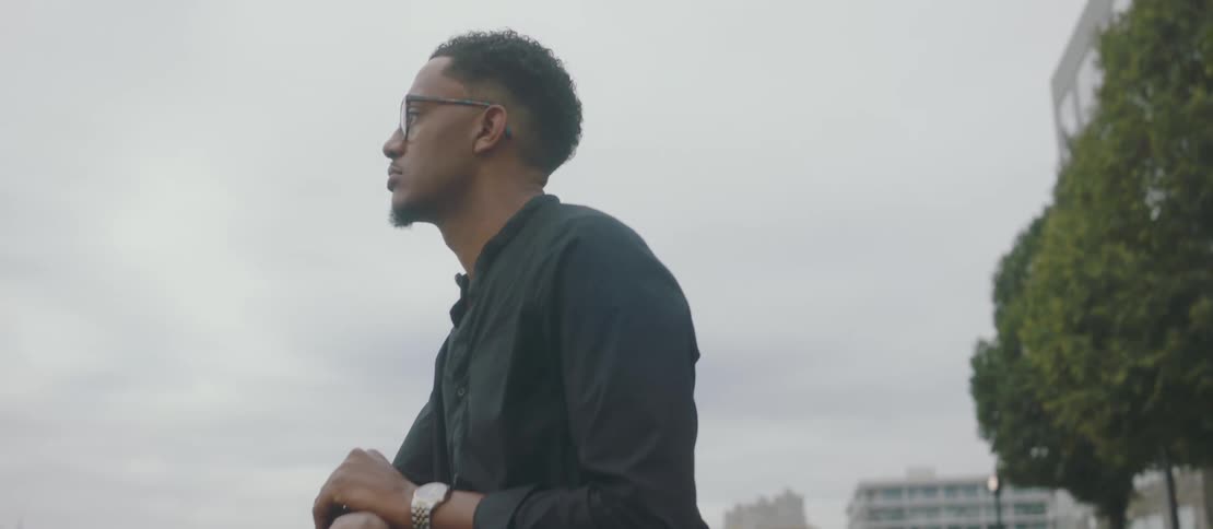 A clip of a black male standing