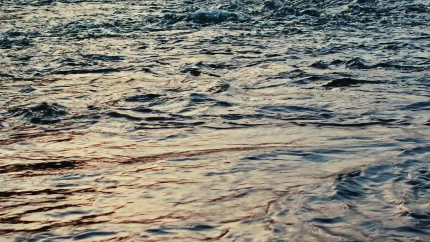Water rippling in a river or stream