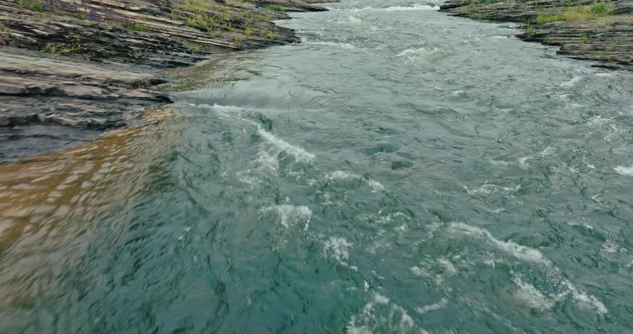 Water of a flowing river