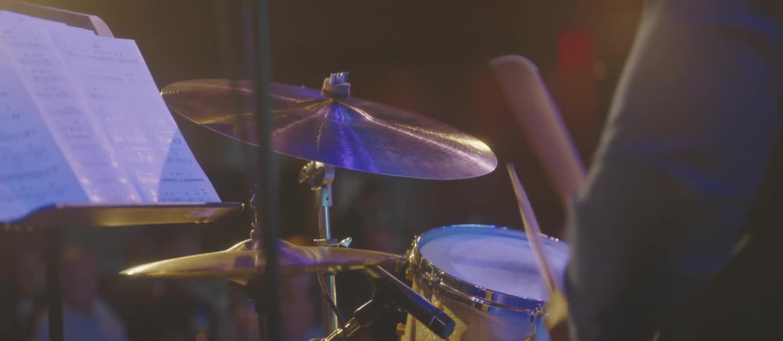 A man playing drums