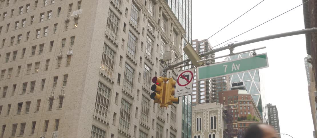 Red traffic light in a metropolis