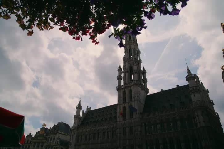 View of a classical cathedral on a partly cloudy day