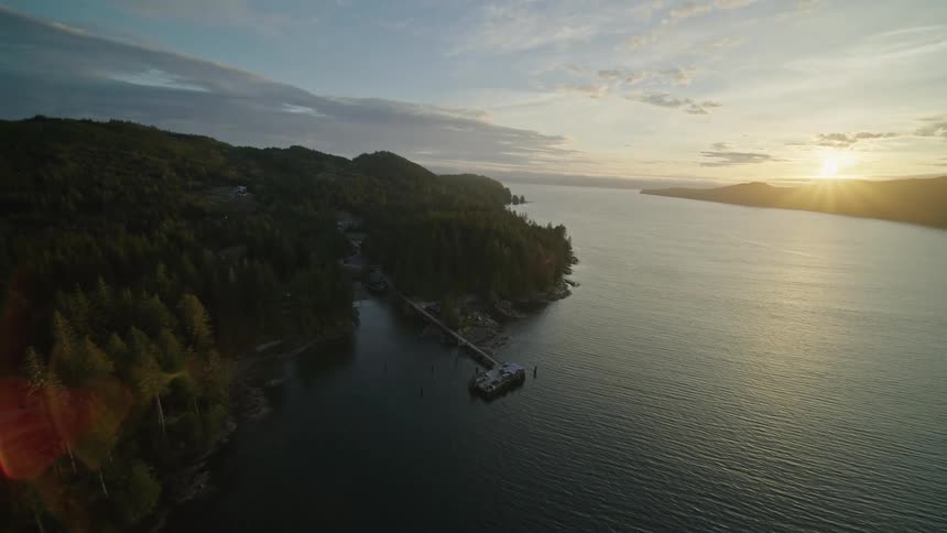 An aerial clip of an island