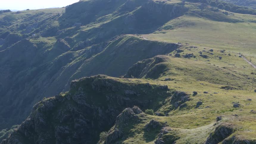 Greenish mountain valley