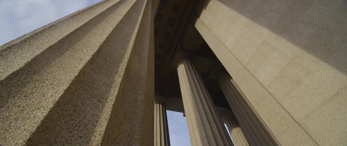 Stone pillars on a cloudy day