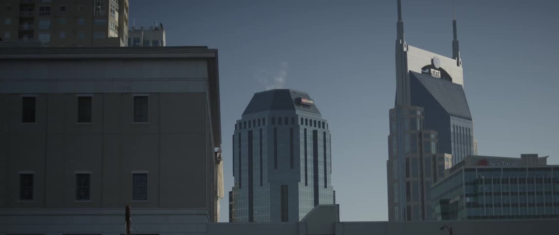 Steam rising from a skyscraper