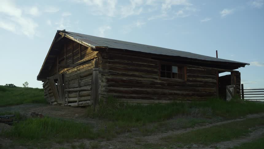 Wooden shed on the farm