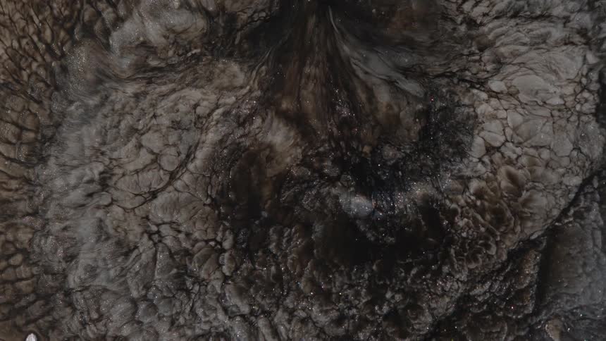 Closeup texture resembling a geological formation of an abstract liquid