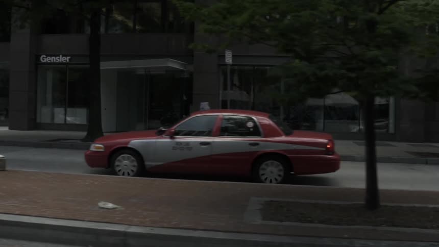 A clip of a car moving on the road