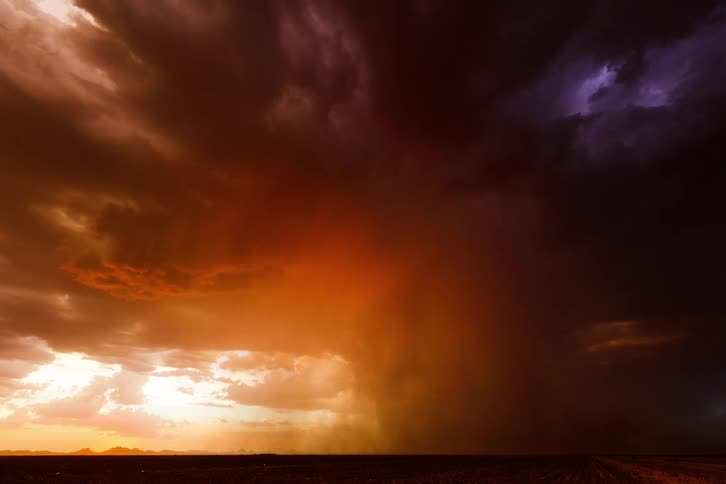 Lightning storm covers the entire sky
