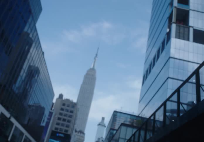 Empire State Building in the distance of New York City